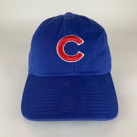 Chicago Cubs MLB Blue 47 Brand Clean Up Relaxed Fit Strapback Adjustable Hat - Picture 2 of 6